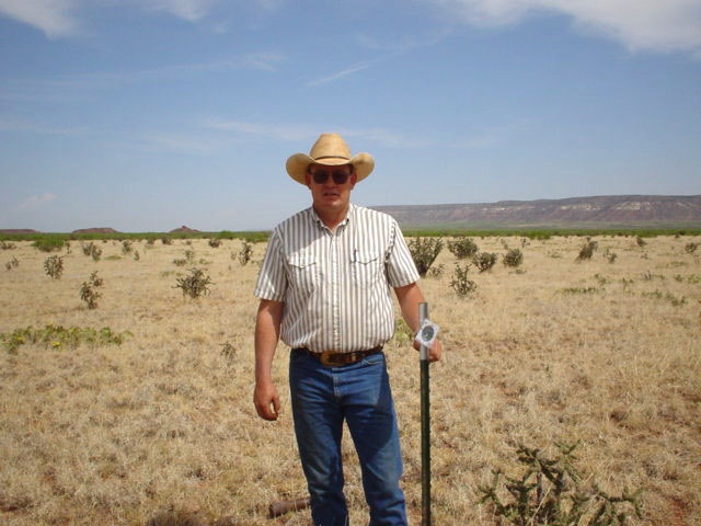 The humorous ranch manager and the view to the north