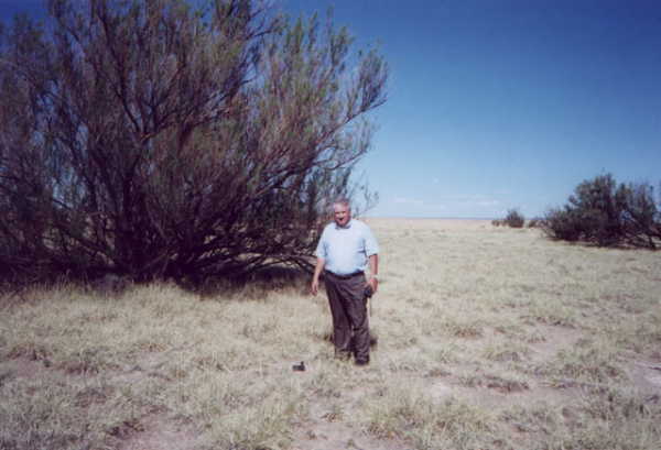 Dad, confluence, and bush.