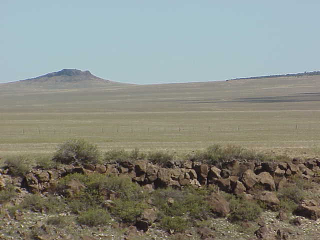 From the closest place we reached, looking north toward the confluence, at the base of the Turkey Mountains.