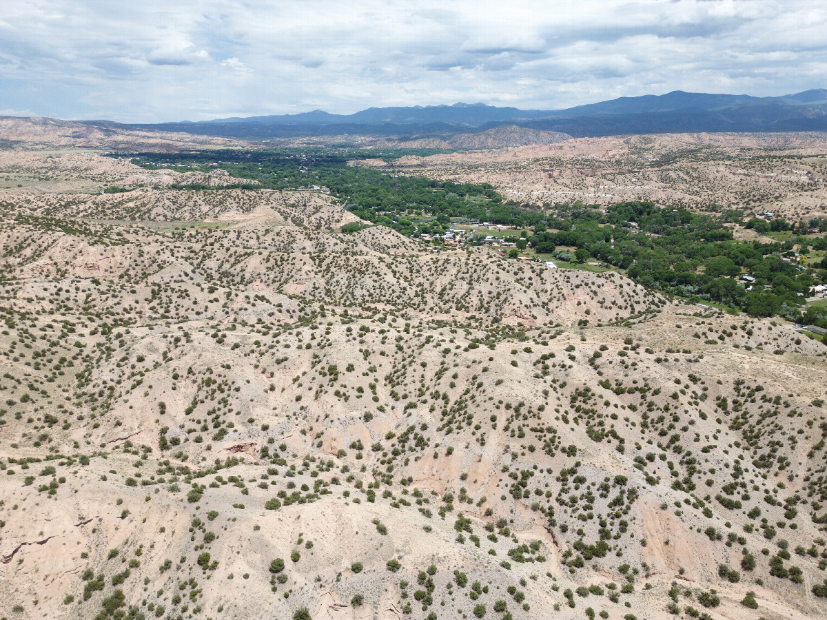 View East, from 120m above the point