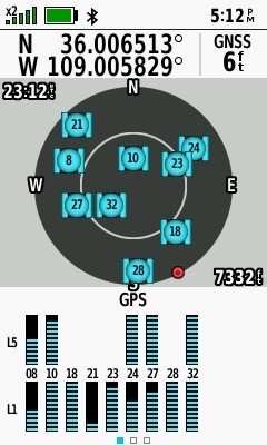 My GPS receiver, 0.56 miles from the point