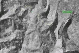 #1: The trail I took. You would have to convert the UTM coordinates to get Lat./Lon.