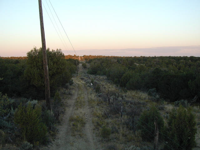 View West along state line toward 4 Corners