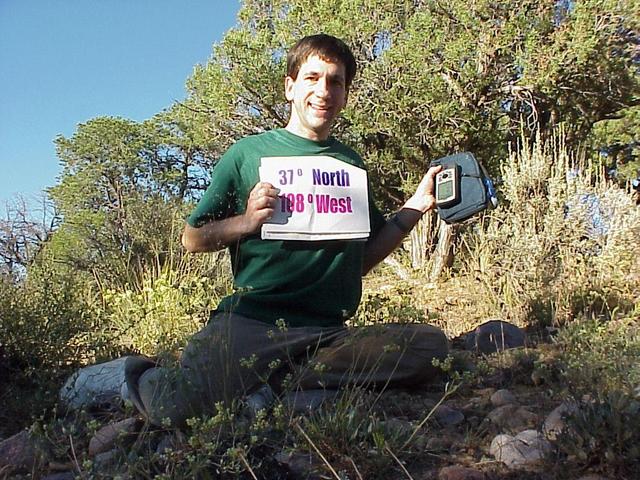 The visitor at the confluence site.