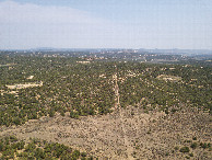 #9: View East (along the Colorado-New Mexico state line), from 120m above the point