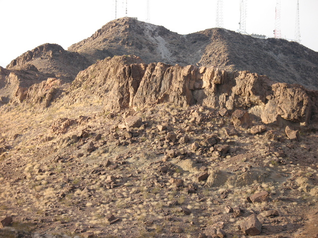 View of CP from Parking Area about 1/3 Mile Away at the Base of the Cliff