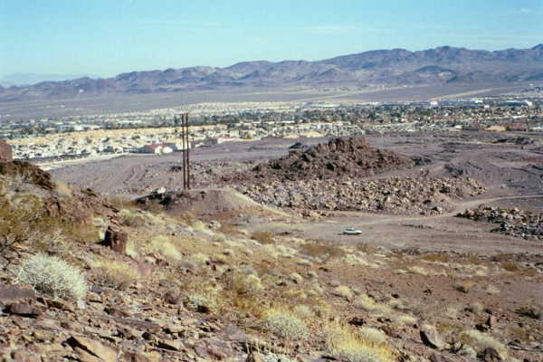 Looking down towards Henderson from the spot. The foreground looks like it's about to become a subdivision.