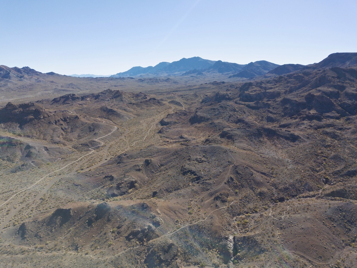 View South from 120 m above the point