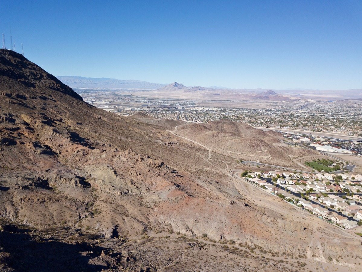 View North from 120 m above the point