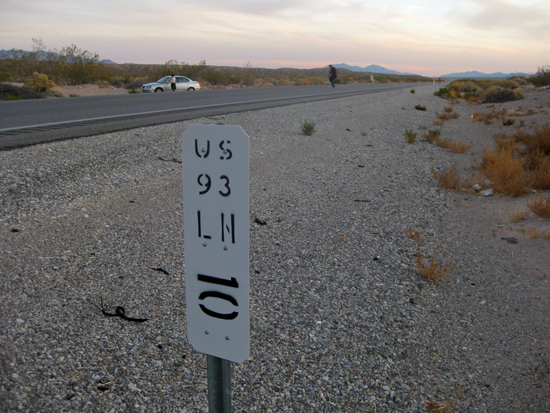 Our parking spot next to mile marker 10.