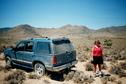 #4: Jan and Emma in the "road" near the confluence.