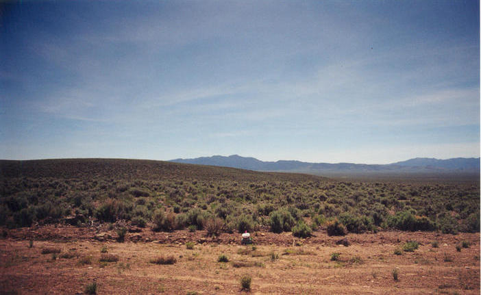 Looking west at the Antelope Range on the far side of Little Smoky Valley.