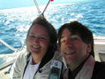 #6: Barbaree Duke and Joseph Kerski in self-portrait aboard the confluence boat on Lake Tahoe.