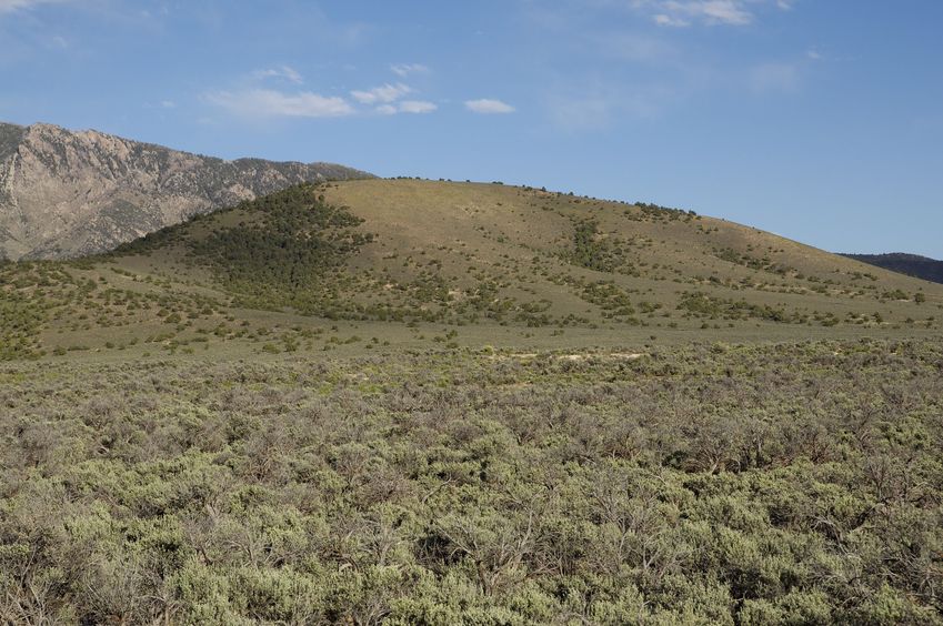 A closeup view of 'Red' Butte 