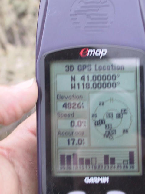 Picture of GPS at confluence.