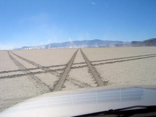 Following my tire tracks back the way I came