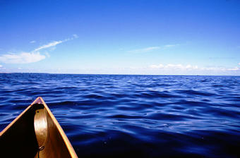 #1: The view west from the confluence.  This is looking up Long Island Sound.