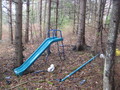 #8: Old slide in woods near confluence