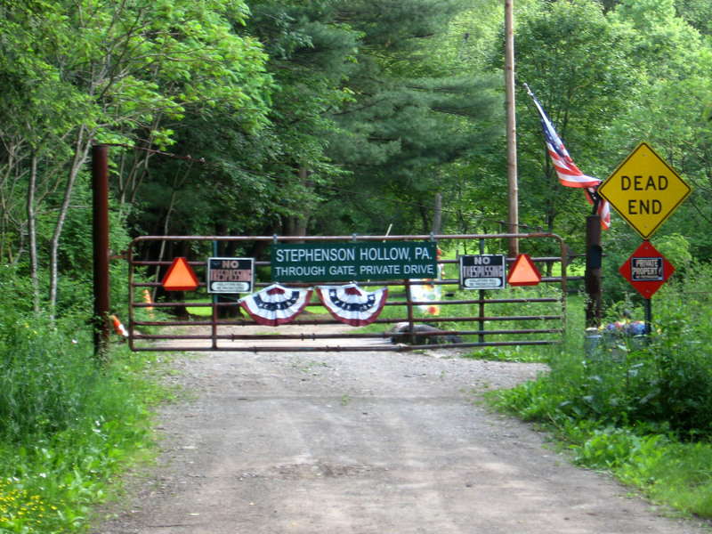 The gate at the Pennsylvania border.