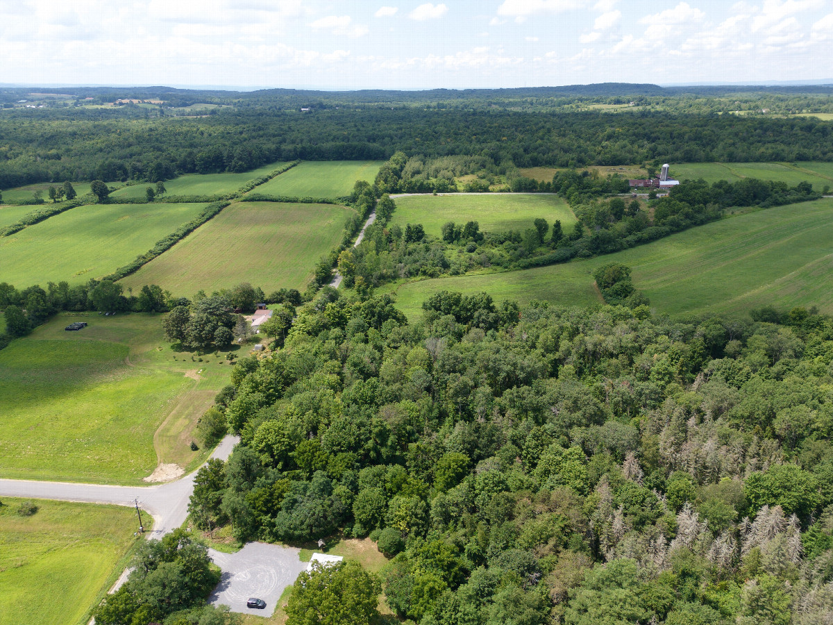 View West, from 120m above the point