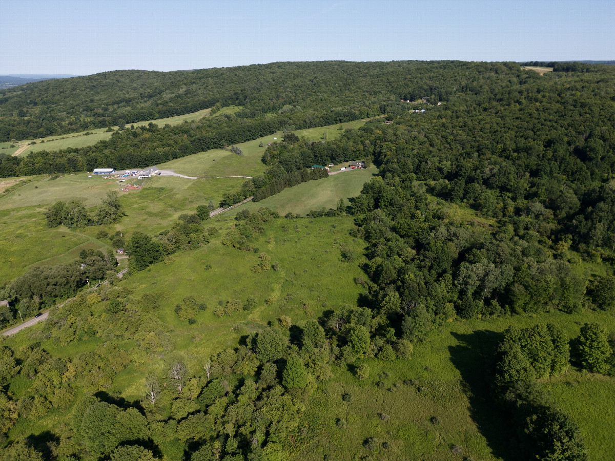 View East, from 120m above the point