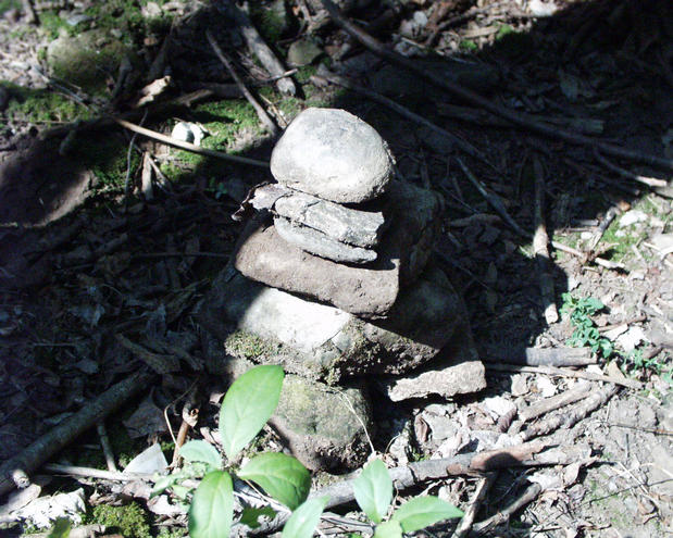 the rock cairn