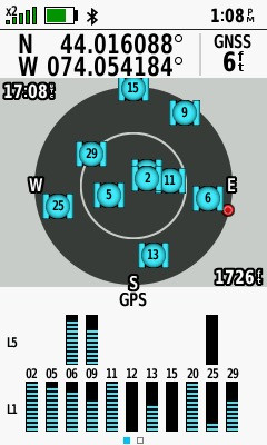 My GPS receiver, 2.92 miles from the point