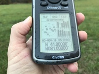 #2: GPS reading at the confluence.
