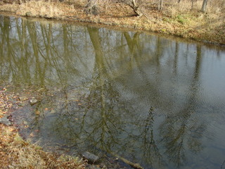 #1: 41N 84W, as seen in the shadow of the Riley Creek bridge.