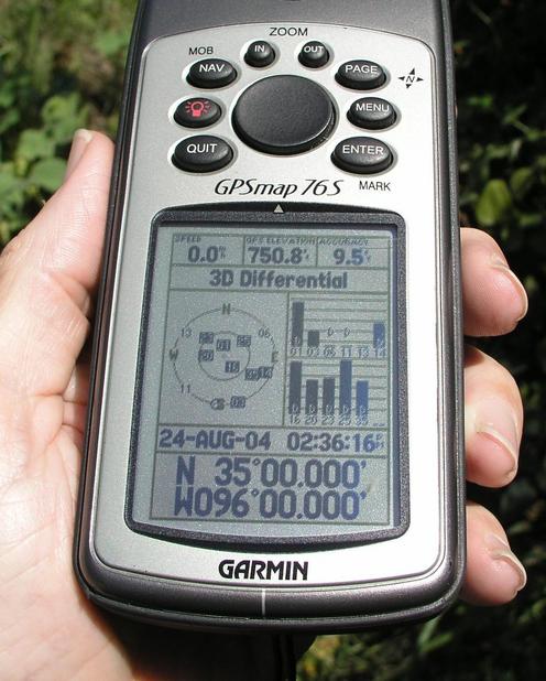 GPS 10 zeroes 35N 96W