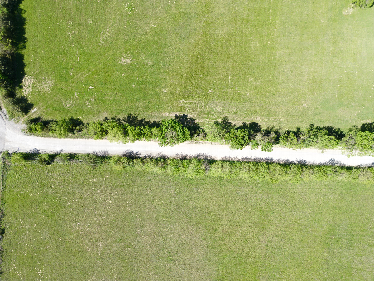 Looking down on the point from a height of 120m