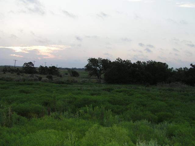 Looking east from 35N 97W just after sunrise