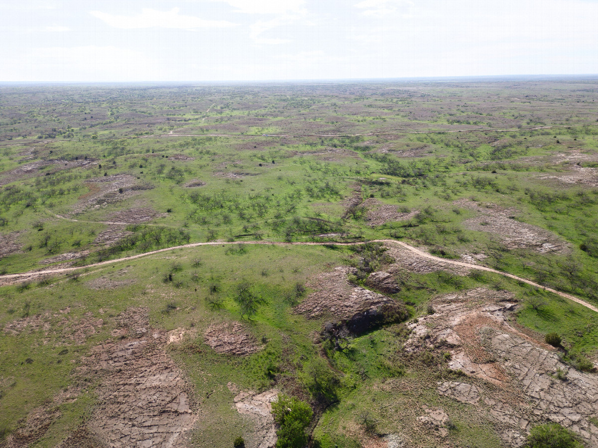 View West (into Texas, along my hiking route) from a height of 120m