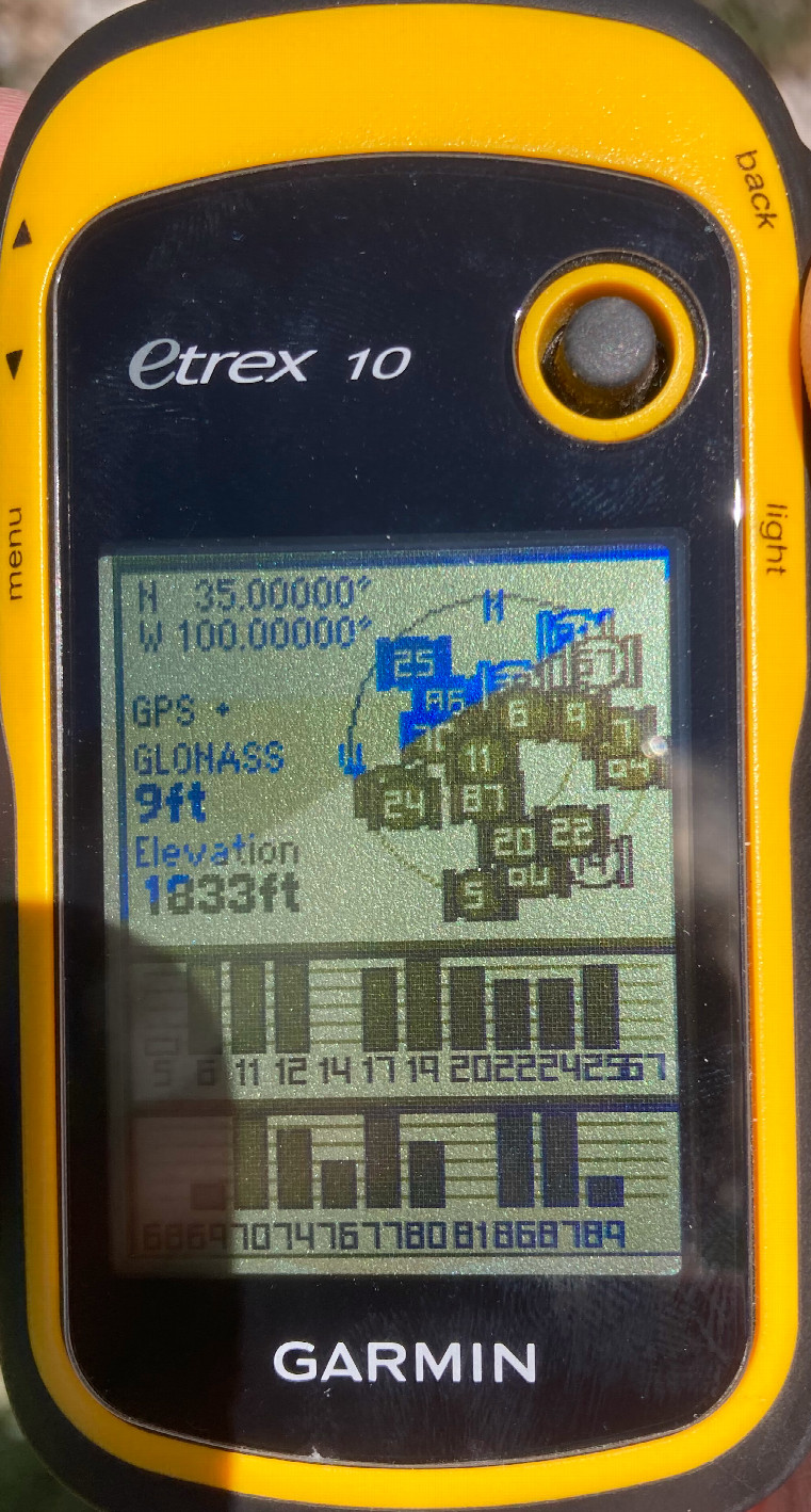 Lots of zeroes on the GPS!