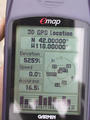 #3: Picture of GPS at confluence.