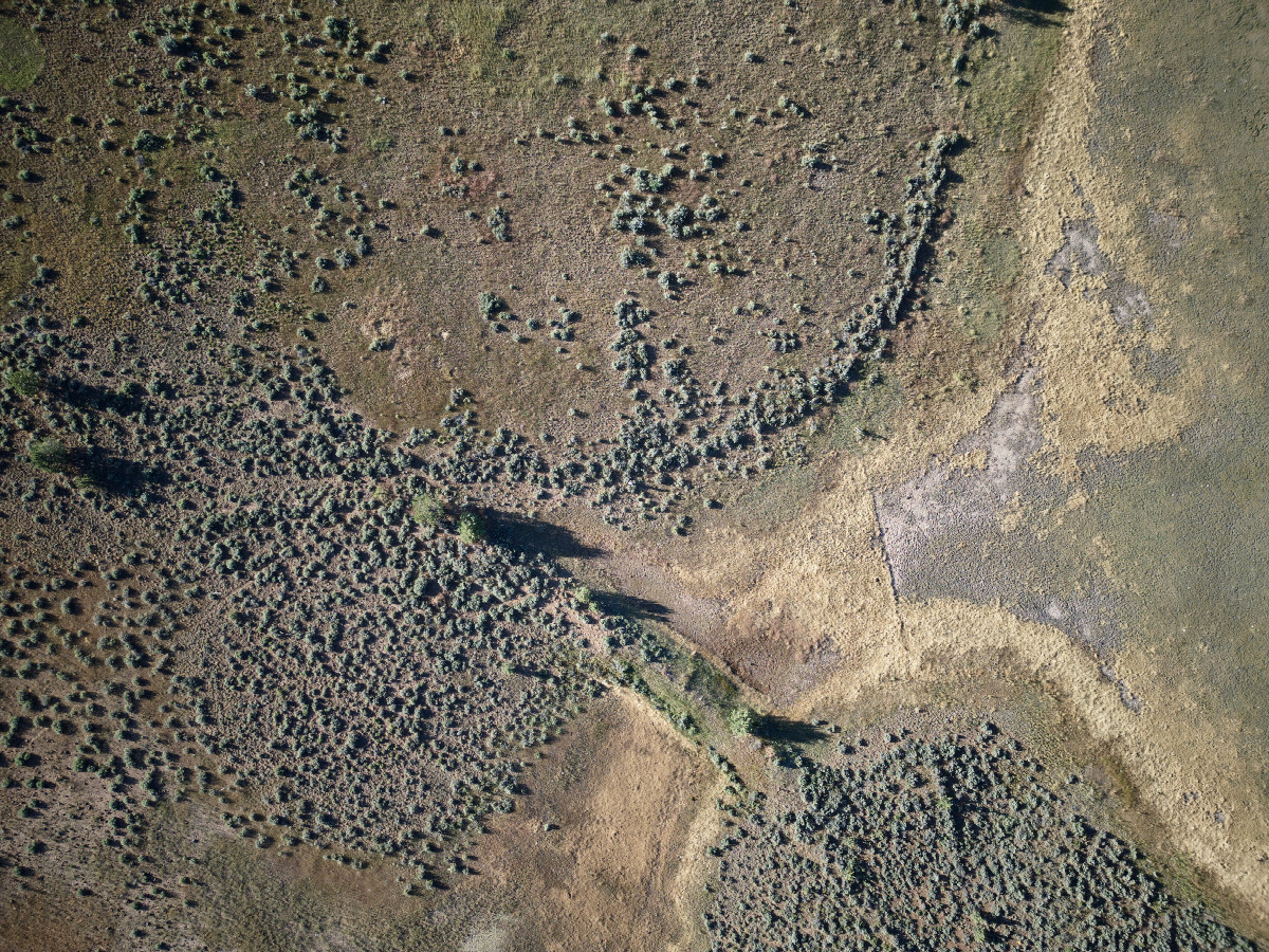 Looking down on the point from a height of 120m