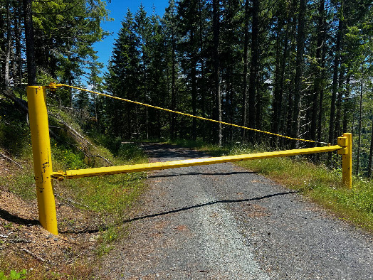 #1: This locked gate - 1.36 miles from the point - blocked my progress