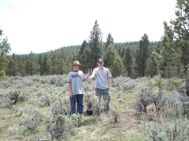 Wil and Gil standing on confluence