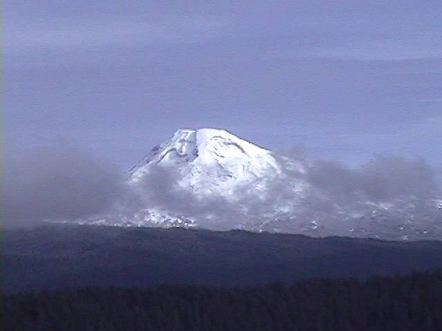 View of South Sister on the way back out