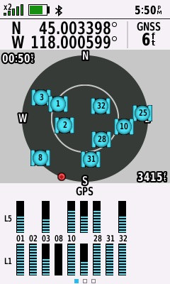 My GPS receiver, 0.24 miles from the point