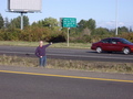 #2: Nearby 45th parallel sign on I-5 on my 45th birthday