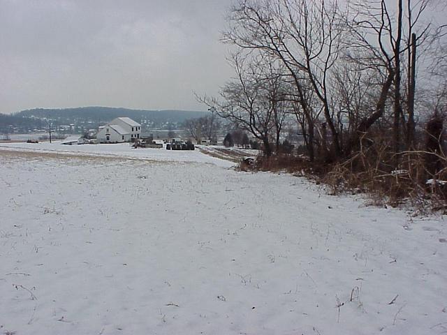 View of the home at which I had stopped, from the confluence toward the southwest.