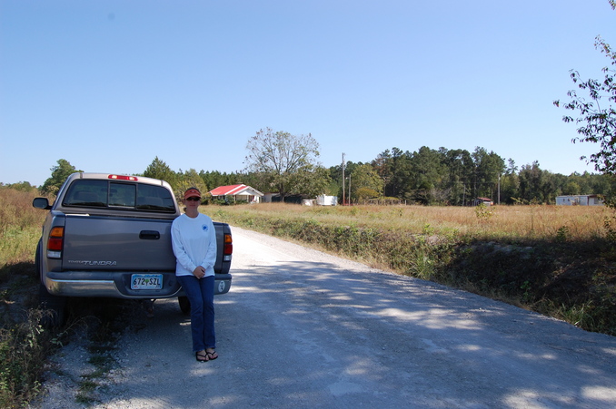 Courtney at her first confluence visit.