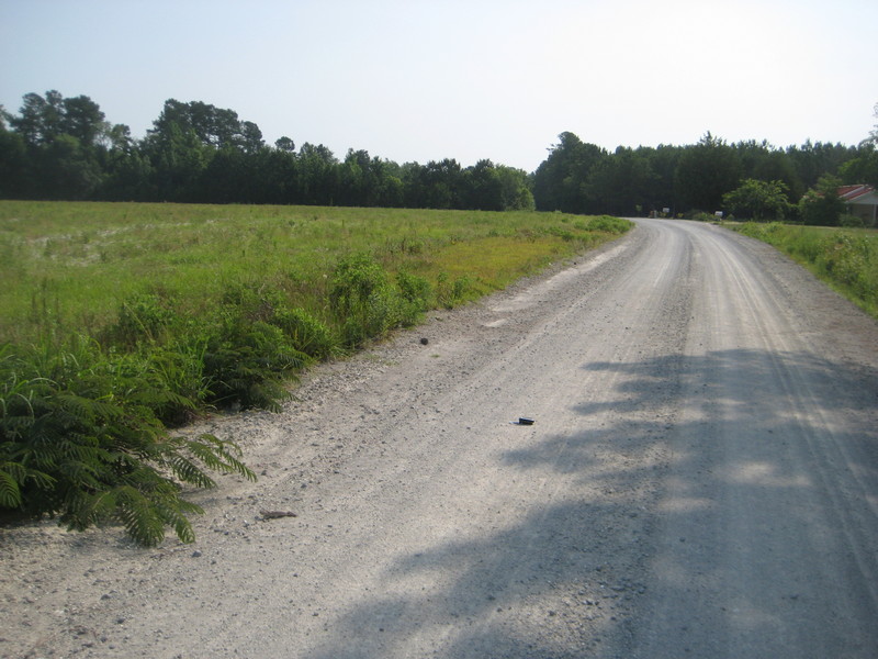 GPSr in road near confluence