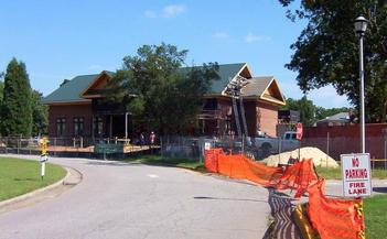 #1: A new dining hall under construction just north of the confluence.