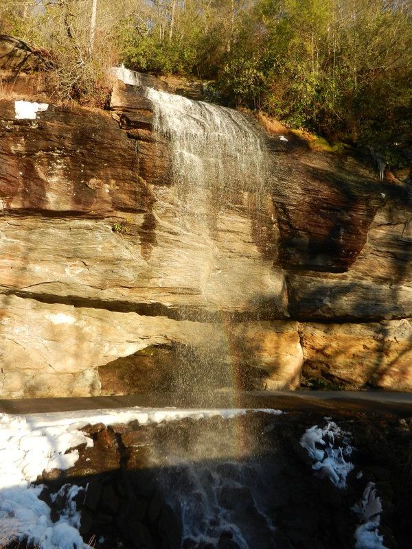 NC's Bridal Veil Falls on the way to 35N 83W (Note rainbow on roadway)