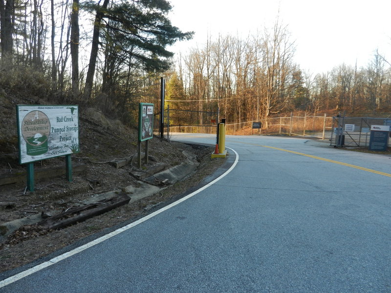 Open gate to the Bad Creek Pumped Storage Project