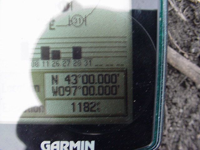 GPS Reading @ N43-W97 Site.