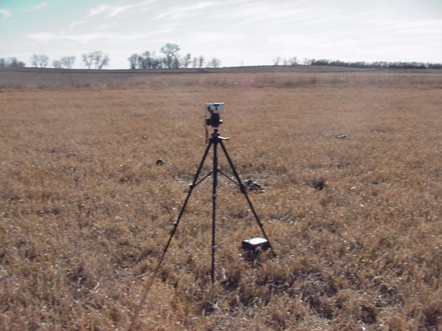 At the site looking South with pick-up in distance.