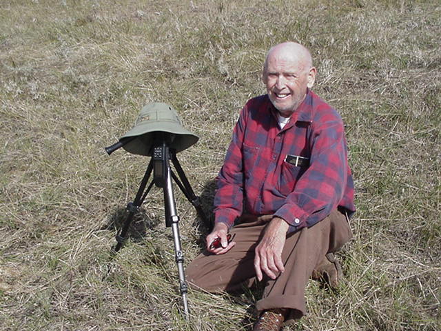 Roger Kehm resting at the site.